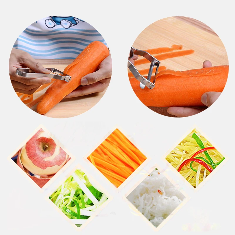 1 шт. Овощечистка из нержавеющей стали для овощей и фруктов пищевой инструмент