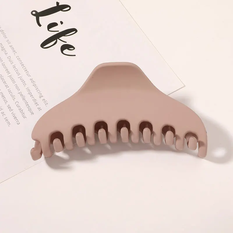 Matte Oversized Hair Claws Clip Crescent Shape Geometric Acrylic Solid Color Hair Clip Women Makeup Barrettes Hair Accessories head accessories female