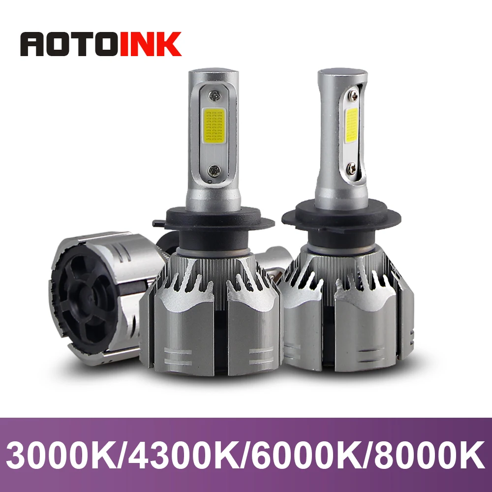 Автомобильные фары AOTOINK 12 В, 2 шт., 3000 k, 4500 k, 6000 k, 8000 k, противотуманные фары, H11, H8, H9, 880, H1, светодиодный CJ