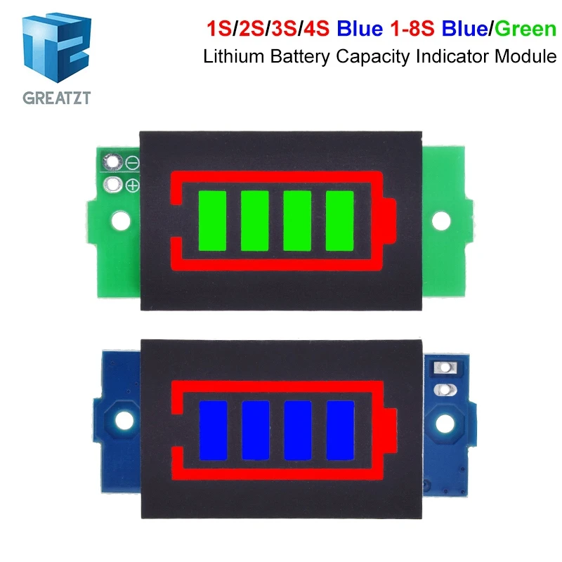 1S Single 3.7V Lithium Battery Capacity Indicator Modul 4.2V Blau Tester 1S Single 3.7V Lithium Battery Capacity Indicator Modul 4.2V Blau Tester