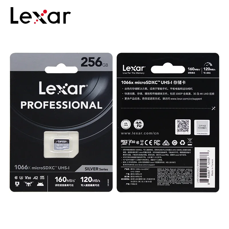 Lexar  ũ SD ī, 1066x ǹ ø, 512GB SDXC  TF ī, V30 A2 ޸ ī, 4K ī޶