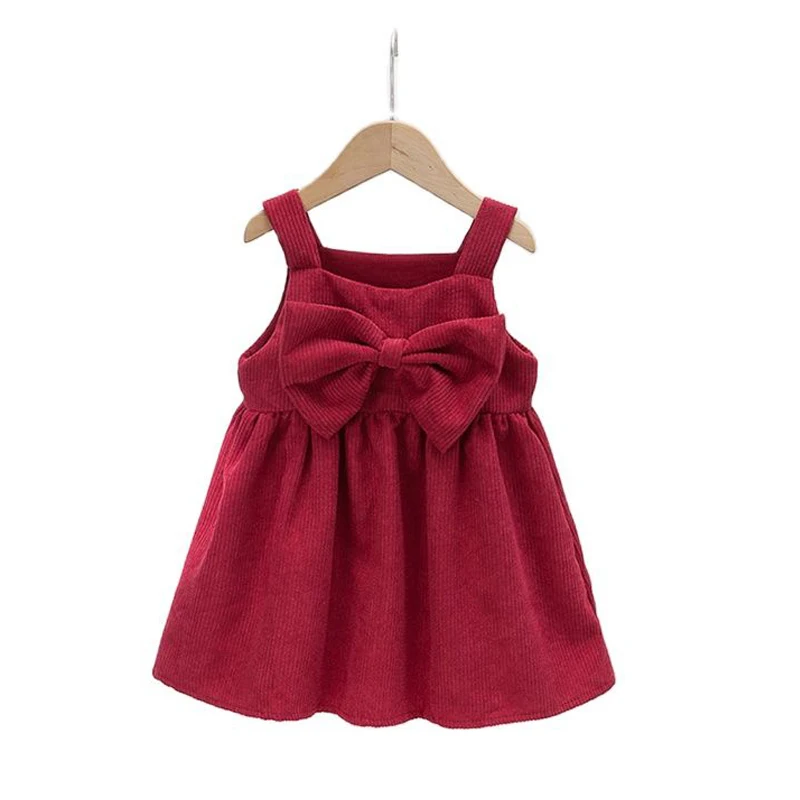 2023 Girls Corduroy Dress Autumn Winter New Casual Korean Baby Sling Princess Dress Children Skirt