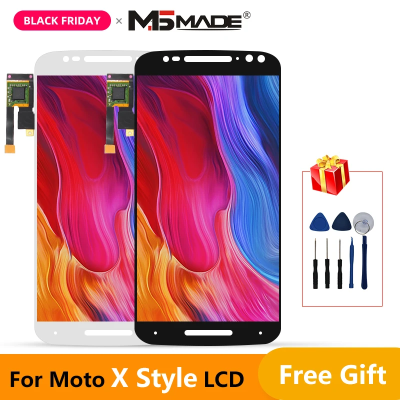 Skup Dla Motorola Moto X styl XT1570 XT1575 XT1572 wyświetlacz LCD i ekran dotykowy Digitizer zestaw naprawczy części z ramą
