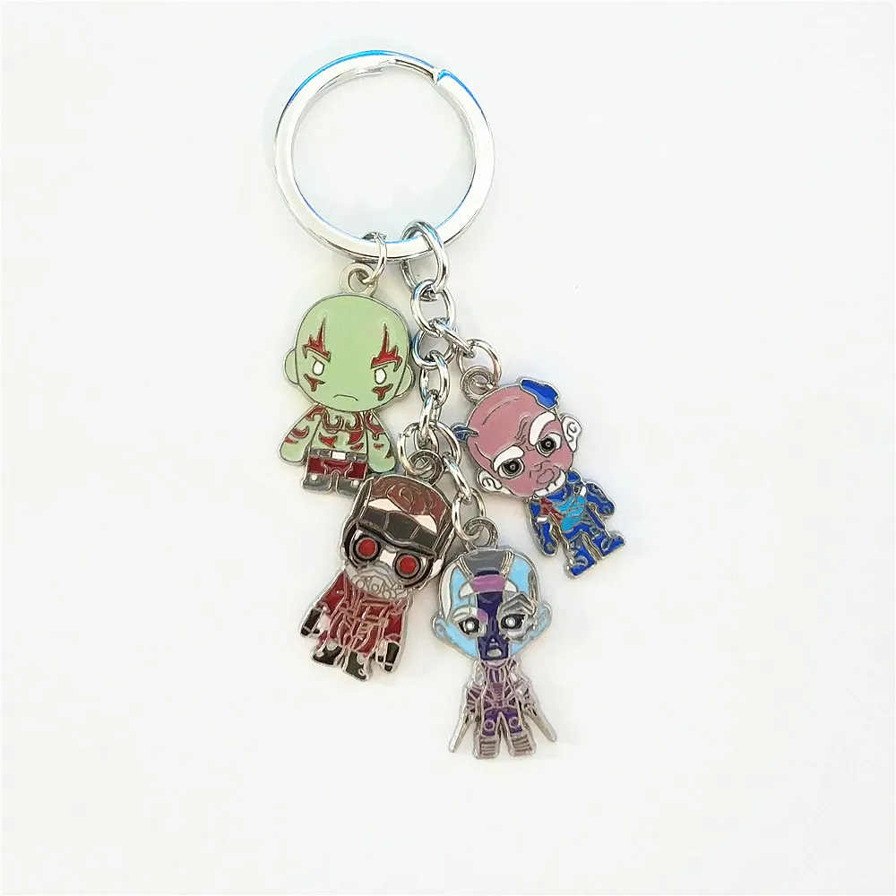 Guardians of the Galaxy Groot Cartoon Figure Mobile Charm Key Chains Keychain Necklace Metal Pendant Keyring | Украшения и