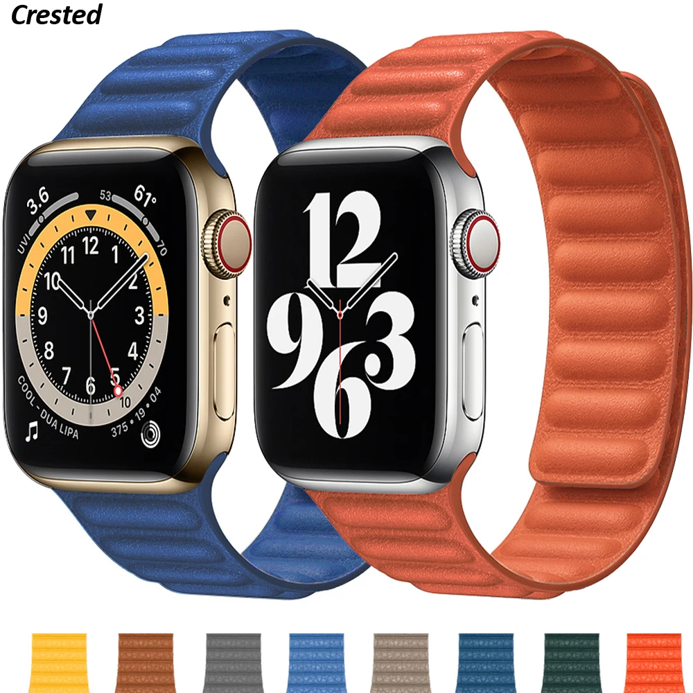 Кожаный ремешок для Apple watch 6 band 5 4 SE iWatch seires 3 2 38 мм 42 магнитный браслет 44 40 |