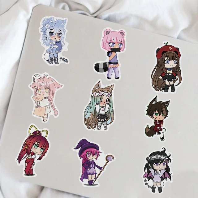 10/50 pçs jogo quente bonito gacha vida adesivos bagagem notebook geladeira  decoração adesivos à prova dwaterproof água crianças brinquedos