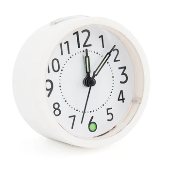 

Luminous Silent Bedside Alarm Clock Battery Operated Durable Wake Up Nightlight Design Analog Simple Office Snooze Non Ticking