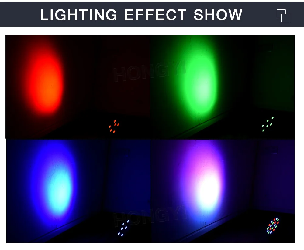 8ch DMX-512 18 Свет этапа номинальной 60 Вт RGB Освещение с дистанционного contrller DJ