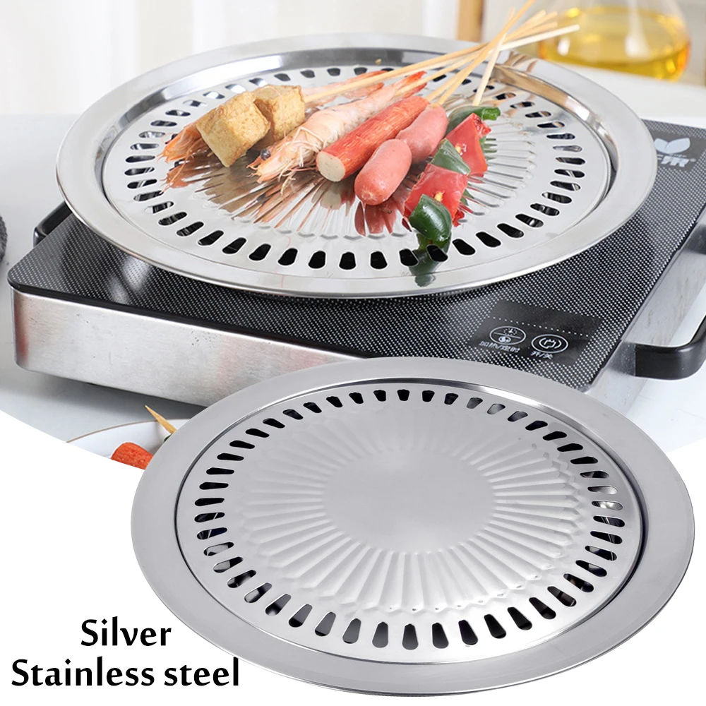 Portable Frying Smokeless Tray Lightweight Induction Grill Pan Indoor  Outdoor Picnic Household BBQ Camping 