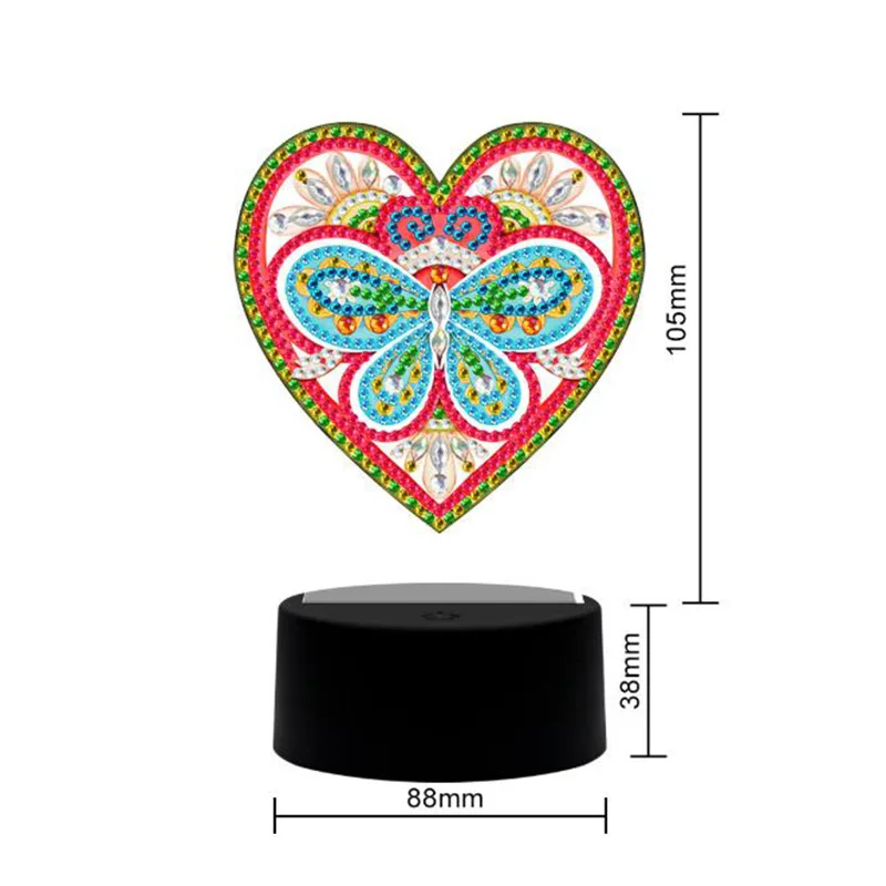 DIY LED Special Shaped Diamond Painting Lamp USB Cable Power Supply Child Gifts 