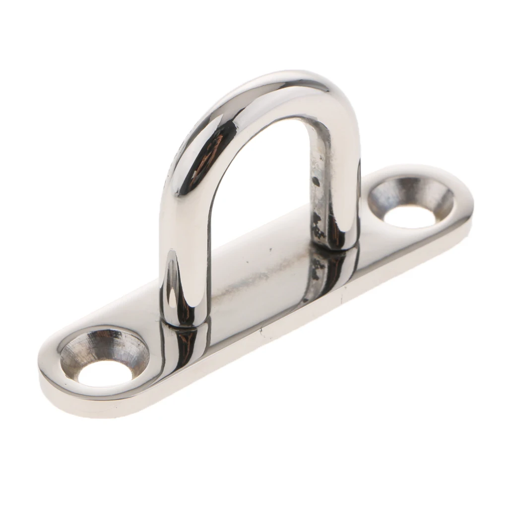 Stainless Steel Oblong Eye Plate Suspension for Training Straps/Sail Shade Hardware