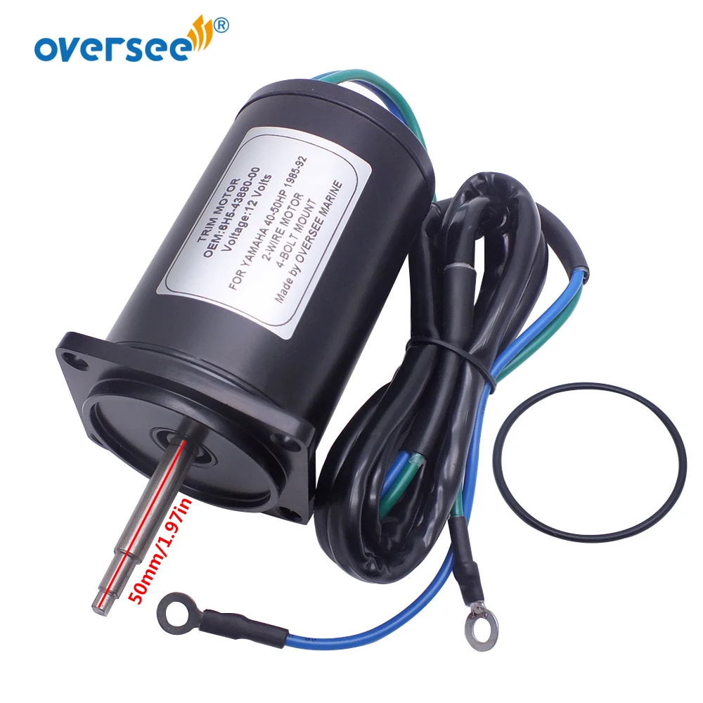 6H5-43880 Tilt Trim Motore Per Yamaha Fuoribordo Motore 6H5-43880-02 12V 2 Filo 4 Bolt Mount 40-50Hp Lester 10836