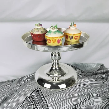 

1-3pcs new tray SILVER cake stand wedding cake decoration tools cupcake party baking candy plate bakeware kitchen accessories