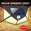 New Warm White 100 LED Solar Light IPR Motion Sensor Wall Light Outdoor Lighting Waterproof Garden Solar Lamp Yard Security Lamp ► Photo 2/6