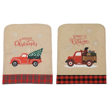 

1 Pcs Linen Christmas Chair Cover, Dinner Chair Cap Chair Covers, for Christmas Decor