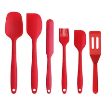 6 Pcs Spatula Set Baking Tool Kitchen Thick With Brush Multifunction Silicone Non Stick Cooking Heat Resistant Mixing Restaurant