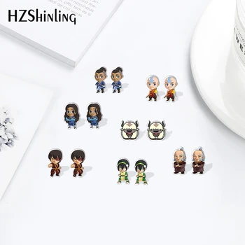 

2020 New Arrival Cartoon Avatar Anime Shrinky Dinks Acrylic Earrings Summer Ear Accessories Resin Epoxy