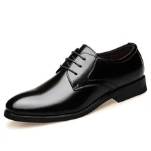 New Fashion Business Dress Men Shoes Classic Leather Men'S Suits Shoes Fashion Lace-up Dress Shoes Men Oxfords