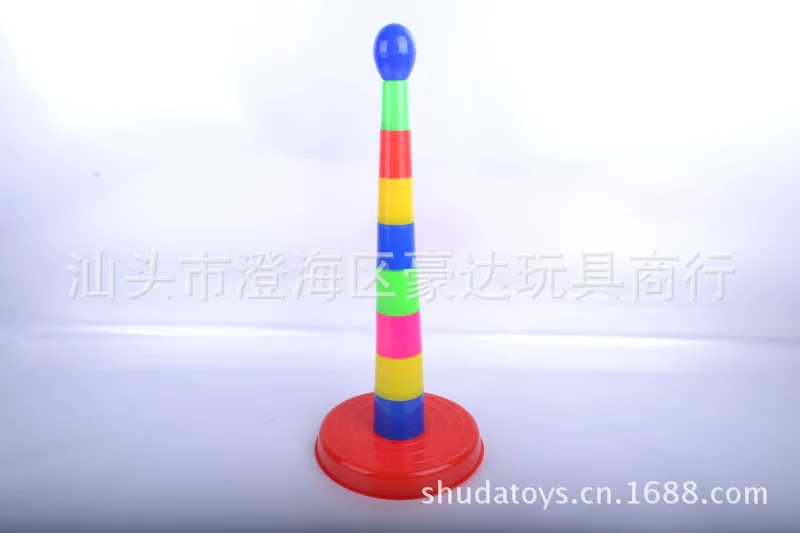 Happy Throw the Circle Stack-up Красочные tou quan обучающая игра Радужное кольцо детская развивающая игрушка