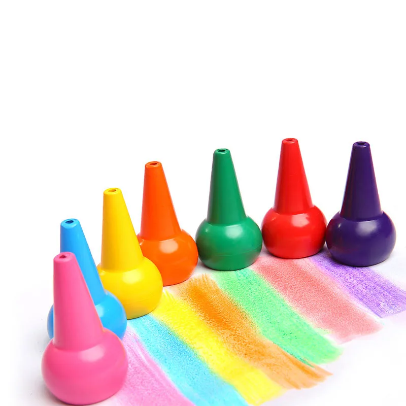 Non-toxic children's safety color Crayon baby 3D finger art Supplies kindergarten Easy to erase educational kid stationery colored crayons,children painting supplies