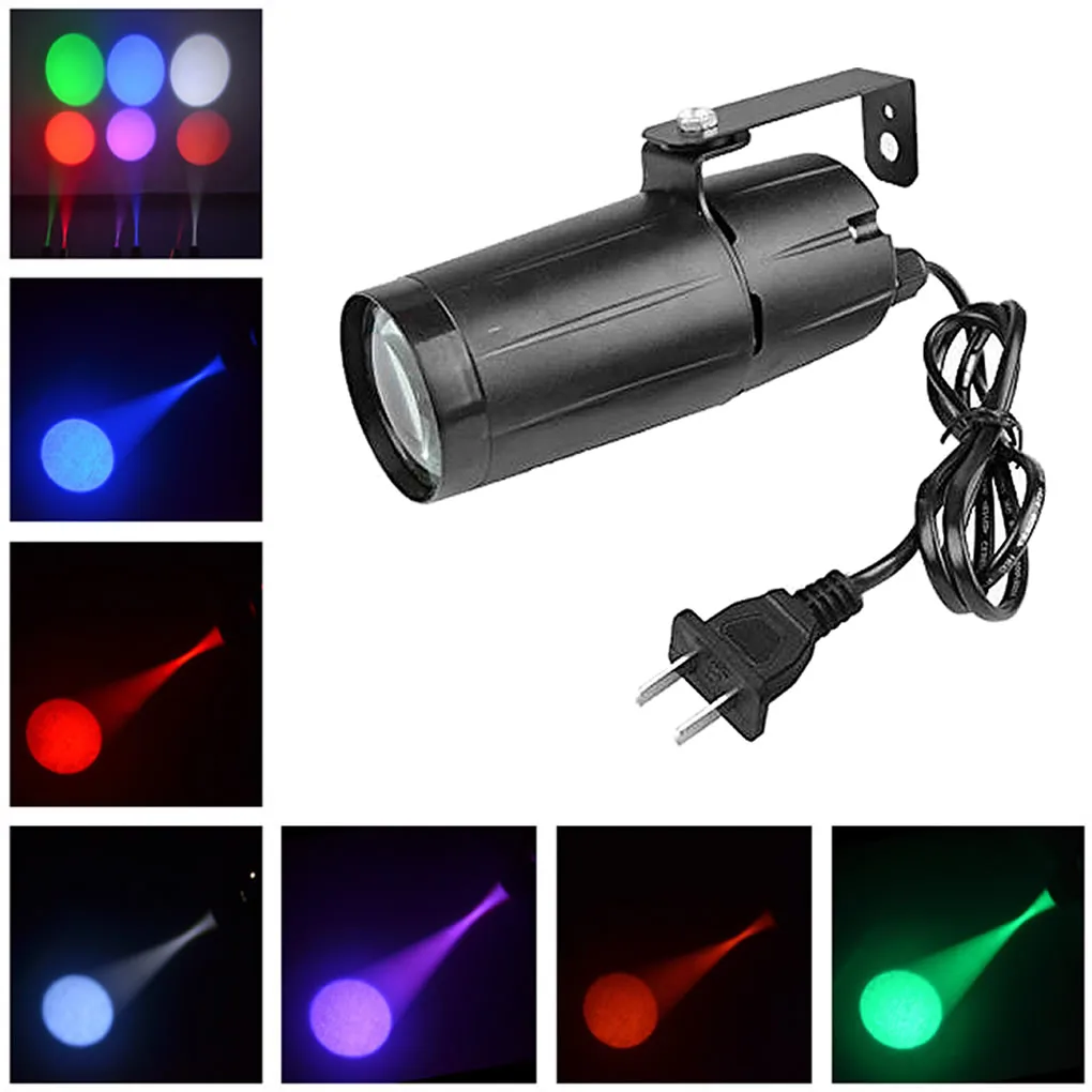 

AUCD Mini 3W RGBWYP Single Color LED Spotlights Beam Disco Ball Projector Spot Lamp Home Decor Party DJ Show Stage Lighting LM02