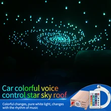 Modyfikacja samochodu gwiaździste niebo top gwiaździste gwieździste niebo sterowanie głosem sufit 12v kolorowe zdalnie sterowanym samochodowym nastrojowe oświetlenie tanie i dobre opinie NONE CN (pochodzenie) Światła światłowodowe