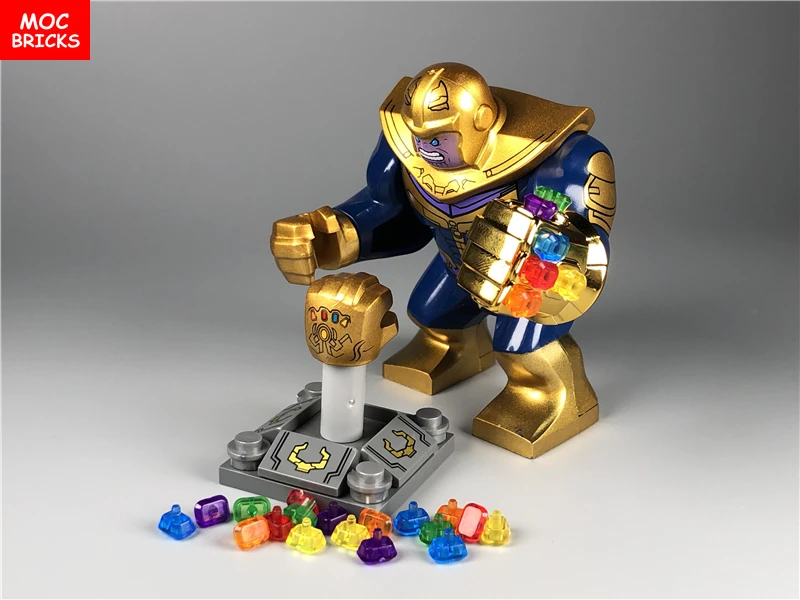 

Set Sale MOC Bricks Chrome Infinity Gauntlet with 24pcs Gems SY1099 D031 Thanos Educational Building Blocks DIY Toys gifts