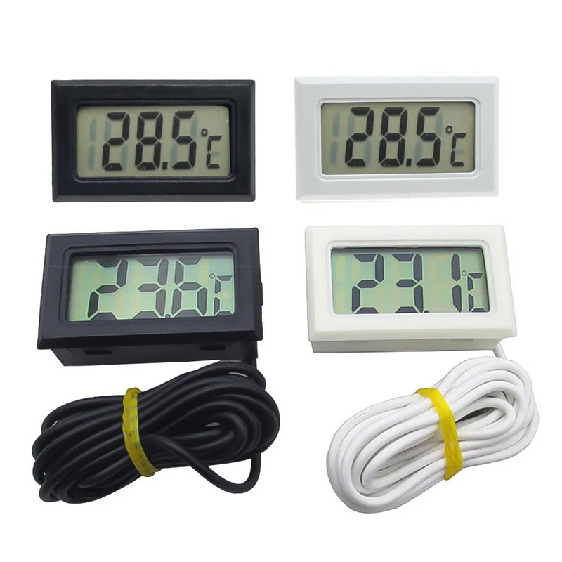 

Hot Digital Thermometer Mini LCD Display Meter Fridges Freezers Coolers Aquarium Chillers Mini 1M Probe Instrument 1pcs