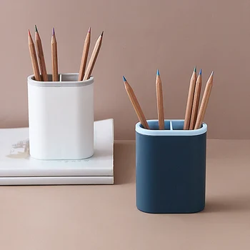 

Contrast Color Pen Holder Desktop Storage Box Desk Office Organizer Accessories Stationery Set Gifts for Students