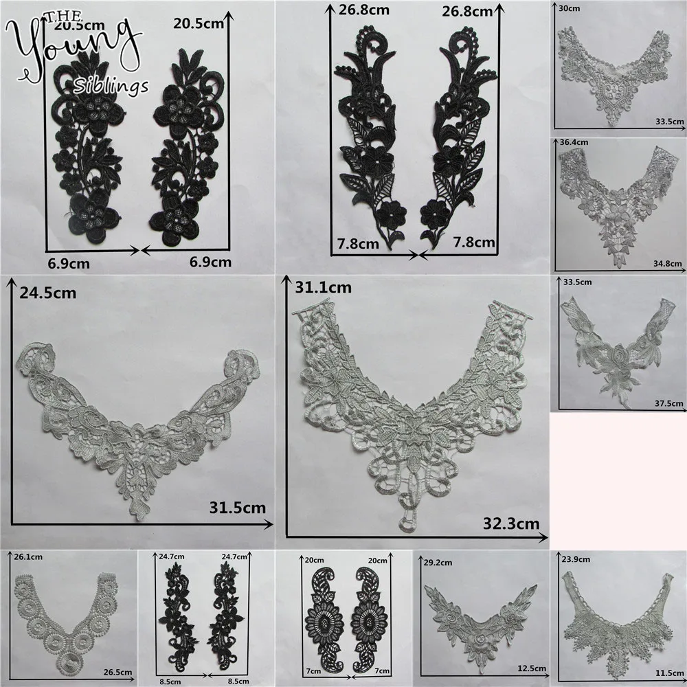 Высокое качество Кружева декольте DIY Вышивка швейная аппликация Дамский кружевной воротник декоративное свадебное платье Принадлежности для рукоделия аксессуары