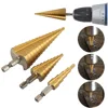 4Size HSS Titanium Coated Step Drill Bit Drilling Power Tools for Metal High Speed Steel Wood Hole Cutter Cone Drill ► Photo 2/6