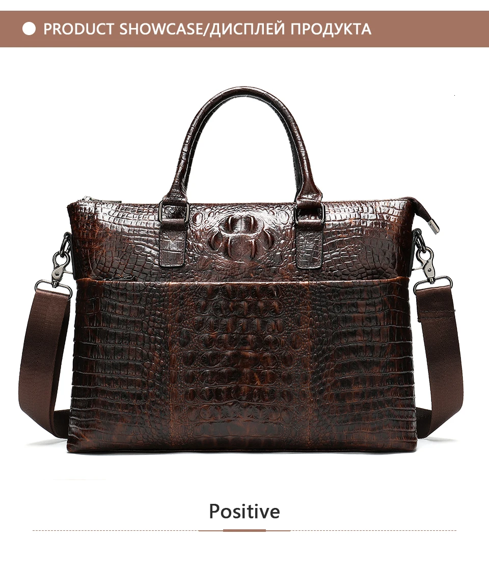 MVA мужской кожаный портфель, мужская сумка из крокодиловой кожи, кожаная сумка для ноутбука, мужские 14 дюймовые Офисные Сумки 8854
