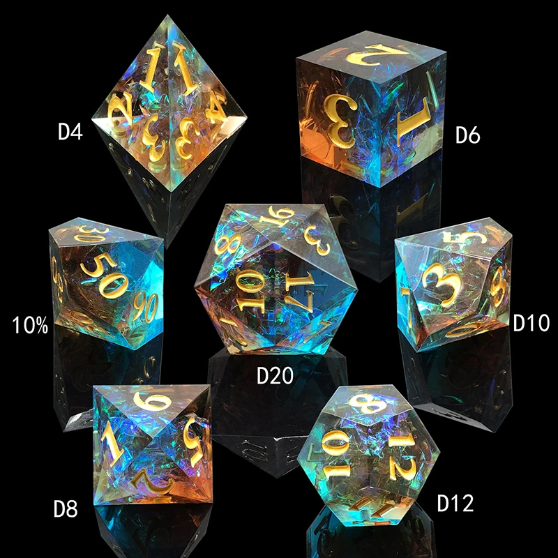 

Dnd Dice Sets D20 Board Games Mtg Rpg Dungeons Blank Dice Sharp Edge Warhammer Polyhedron Transparent Dice Set Pink D12 D8 d6