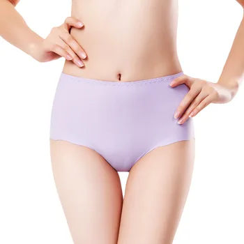 

Plus-sized Large Size Viscose Knicker Women's Solid Seemless Triangle Underwear Pure Cotton Crotch Medium Waist Knicker