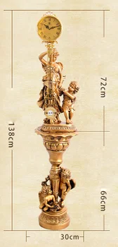 

Creative Decorative Floor Clock Living Room Retro American Clock Fashion Creative Modern Resin Goddess Landing Clock Decorations
