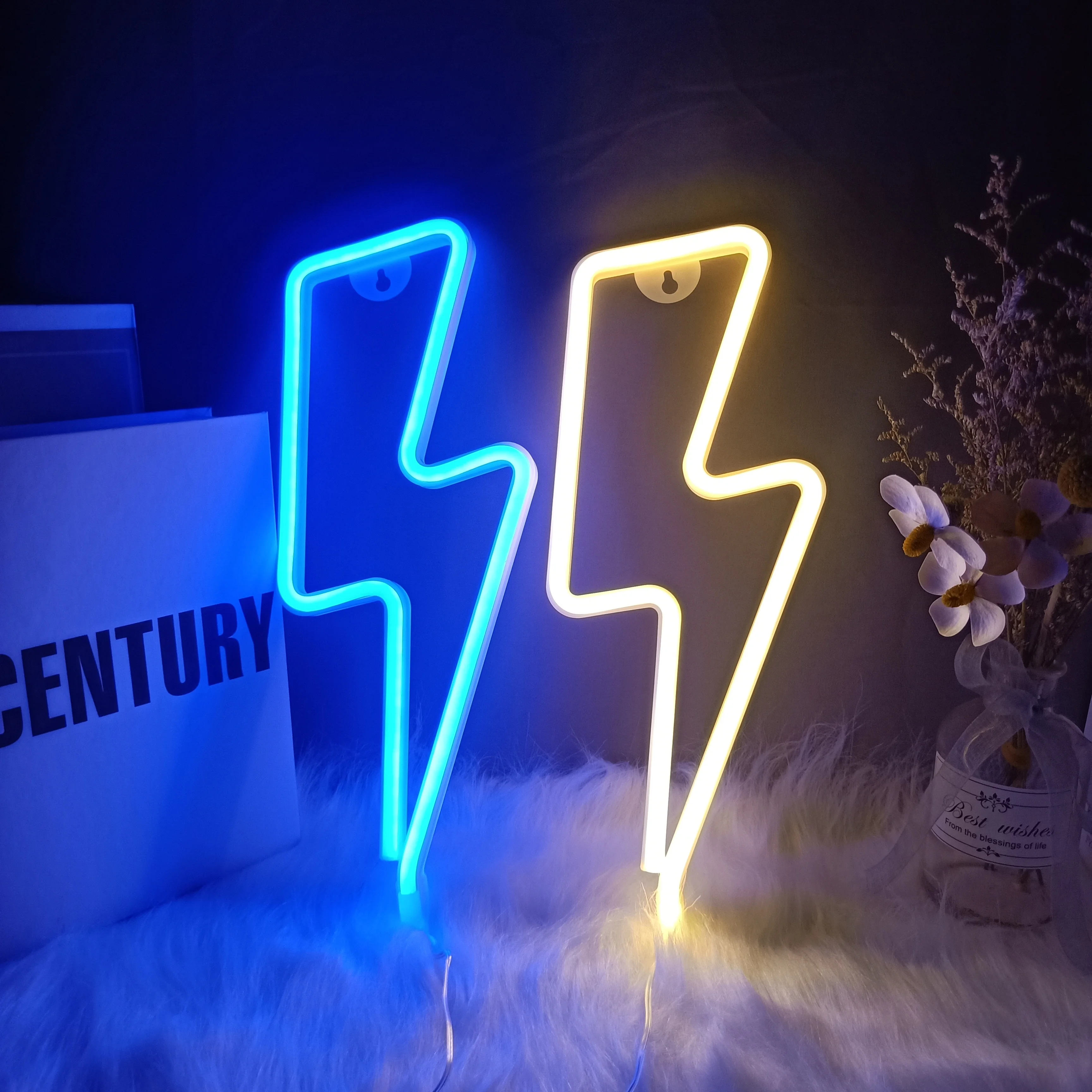 Lightning Neon Light Sign Nachtlicht USB/Batterie betrieben von Kids Room Decor 