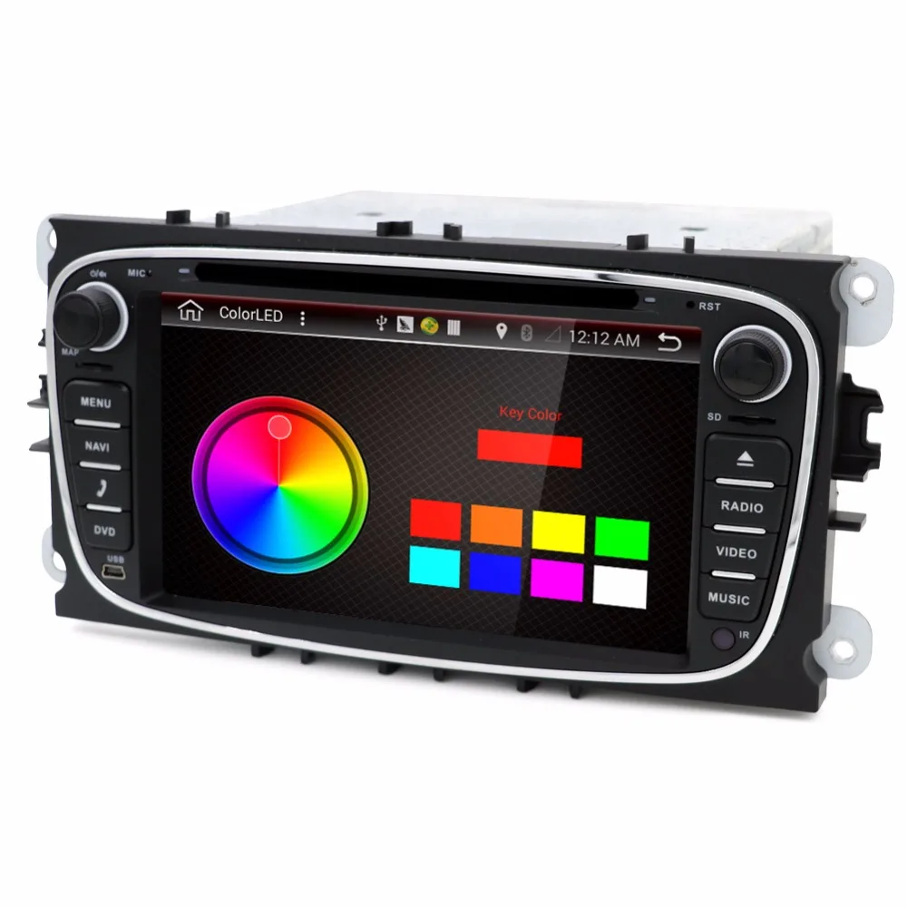 2 Din 7 &quotAndroid 10 0 для FORD FOCUS MONDEO S MAX CONNECT 2008 2011 автомобильное радио 4 ядра аудио