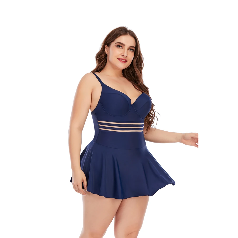 New One piece Swimsuit Push Up Solid Swimswear Plus Larges Big Size Swim Suits Plussize Bathing Beachwear Wear