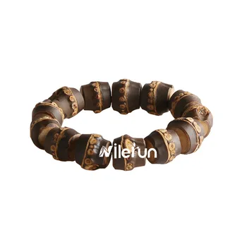

Hand made of natural bamboo bracelets bungee cord beaded bracelet retro bracelet with both men and women
