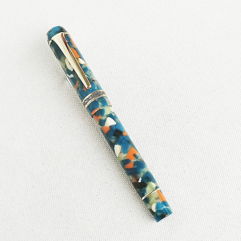 f nib bonito mármore âmbar padrão caneta