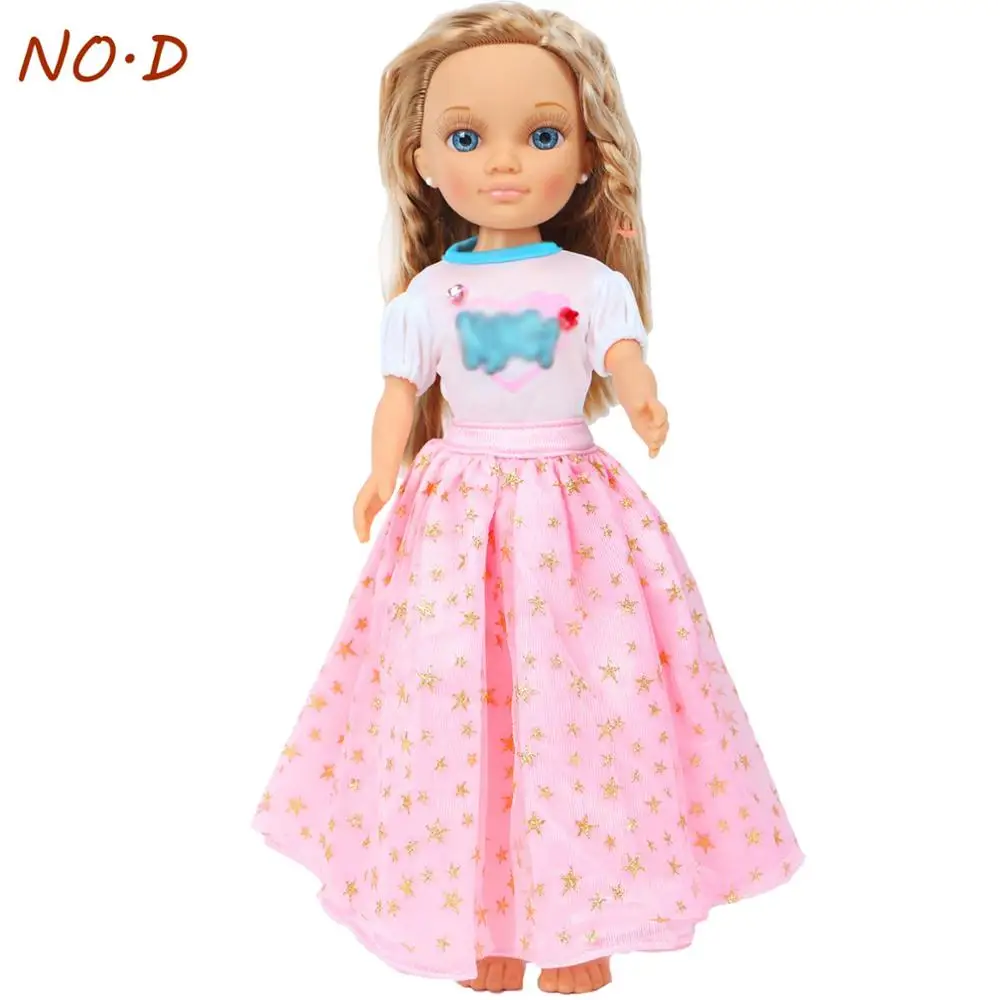 Модное милое платье; блузка; рубашка; Топ; юбка; брюки; повседневная одежда; аксессуары для куклы Нэнси; 16 дюймов; Игрушки для девочек - Цвет: NO.D