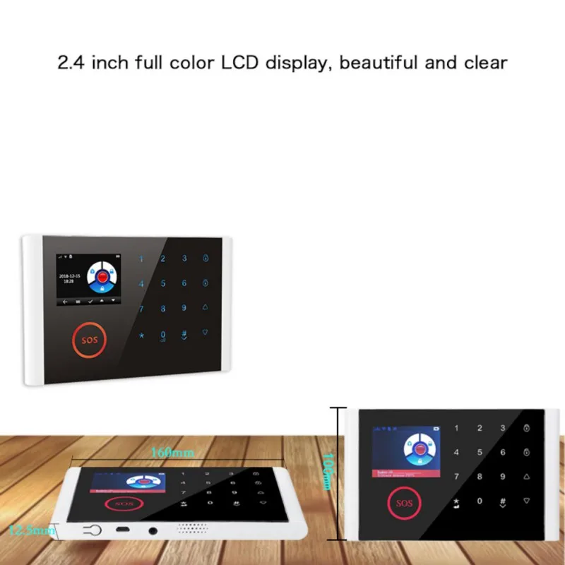 

Environmentally Wireless Home Security WIFI GSM GPRS Alarm system Intelligent Induction Voice Home Burglar Alarm System1.13KG