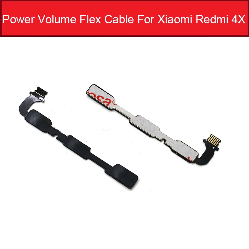 Объем и Гибкий Силовой кабель для Xiaomi Redmi 3 3s 4 4A 4X5 плюс 5 5A 5S 6 6a 6 PRO K20 7 7A Go S2 кнопка включения гибкий кабель-лента с Запчасти - Цвет: For redmi 4X