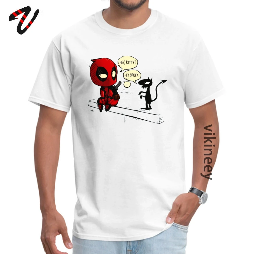 Casual Badass meets Demon T Shirt Brand Summer/Autumn Short Sleeve Round Neck Tops Tees Pure Cotton Men Cool Tee-Shirt Badass meets Demon 5584 white