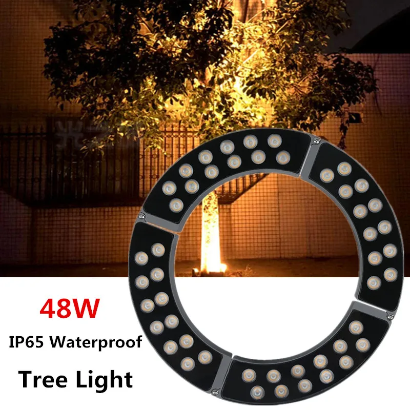 

48w Tree Backlight Landscape Light Garden Spotlight Tree Lighting Waterproof RGB Patio Lights Gazebo Decoration Outdoor Yard Led