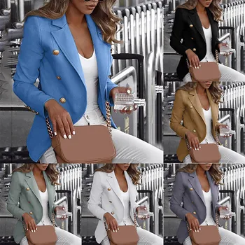 

Small Work Blazer Cardigan Women's Office Ladies Loose Long Sleeve Button блейзер Plus Size 5XL Casual Jacket Wear Coat Blouse