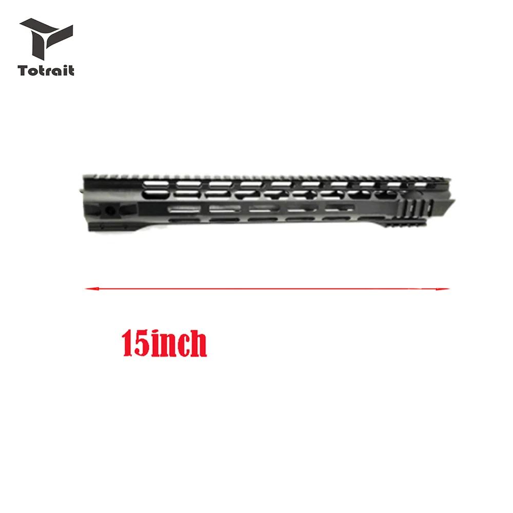 TOtrait 7/10/12/15 дюймов M-LOK handguard свободном супер тонкий AR-15 Handguard Picatinny четырехъядерный поручень для M4 M16 черный