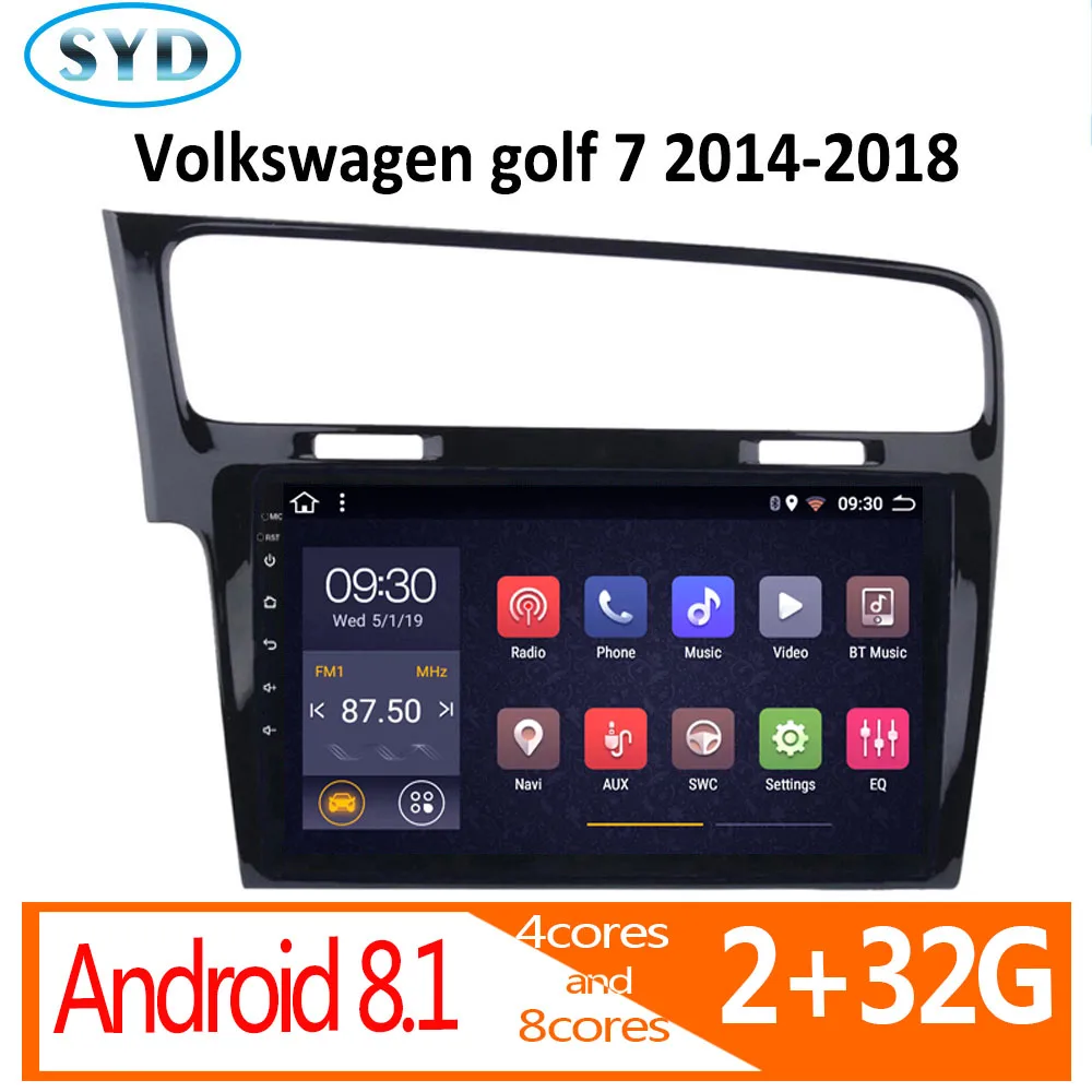 Автомобильное радио android 2G + 32G для Фольксваген Гольф 7 2014 2015 2016 2017 2018 golf Авторадио