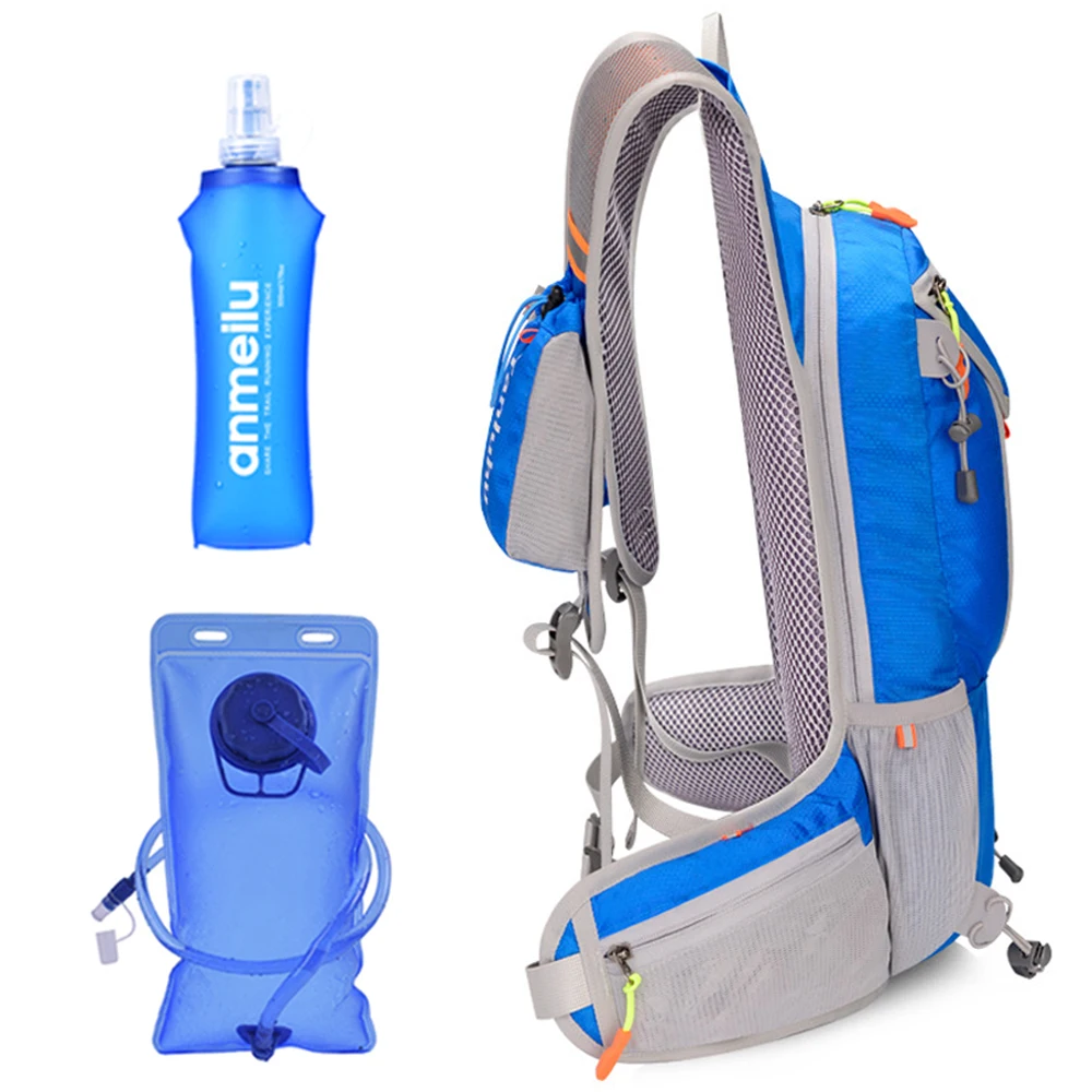 

Men Running Backpack 15L Hydration Water Bladder Bag Cycling Trail Running Backpack 2L and 500ML Water Bottle for Option