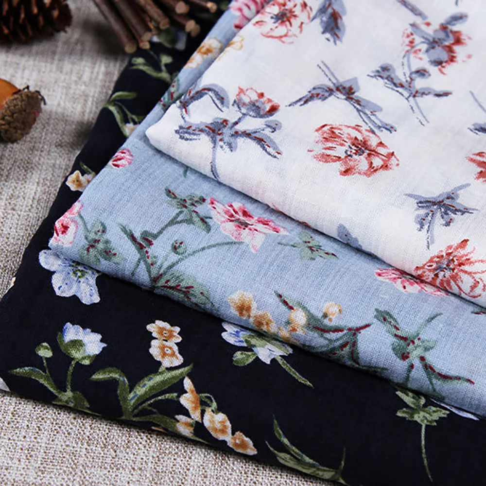 Lychee Life 50x140 см Ткань с цветочным принтом модные красочные ткани Ручное шитье для поделок одежда поставки украшения